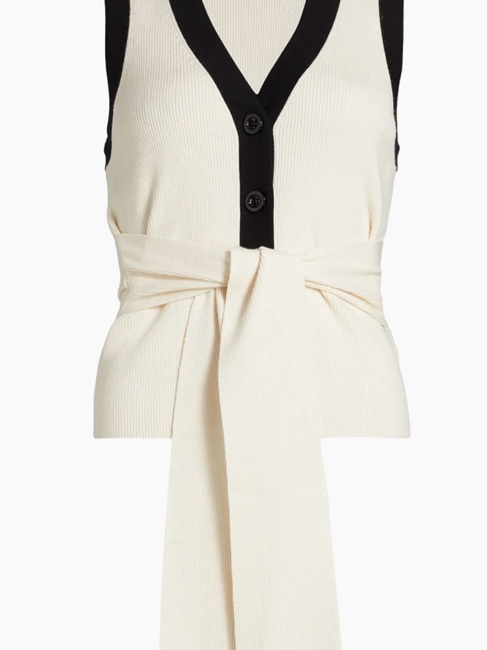 🆕 Toccin Collin’s Knit Tie Waist Top in Ivory Jet